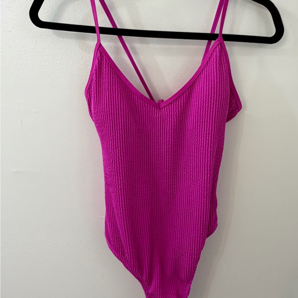 No Boundaries Pink Popcorn One Piece Swimsuit L 11-13